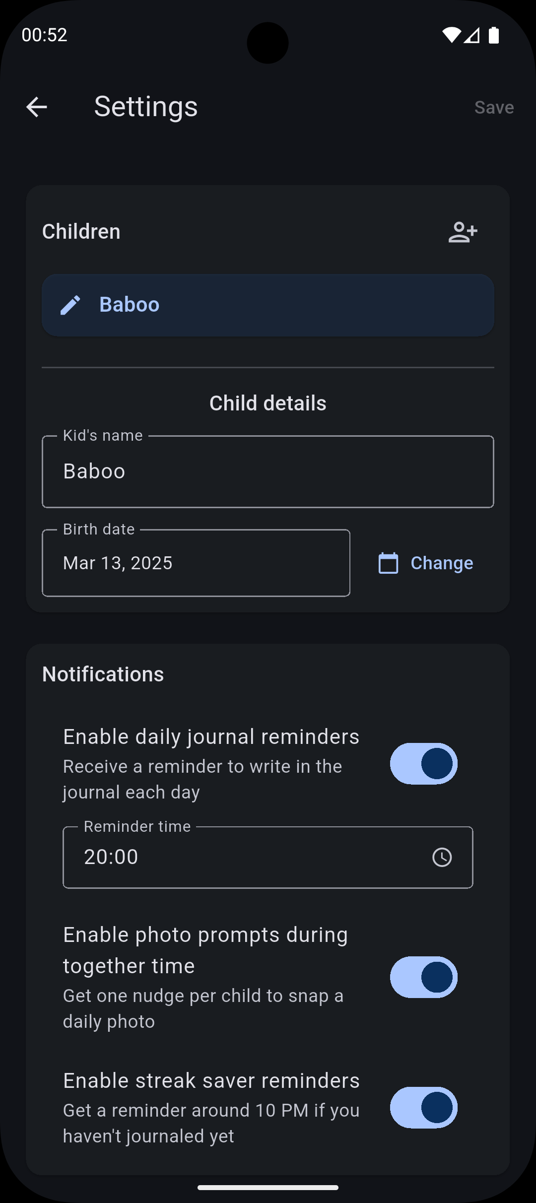 Settings & Customization